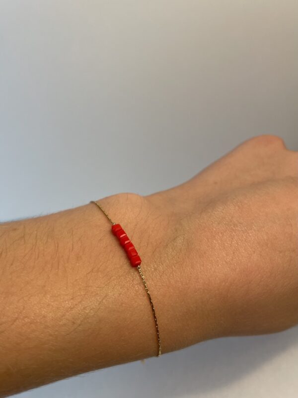 bracelet perle rouge