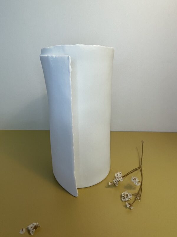 vase feuille grand porcelaine ylvaya