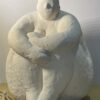 Statuette blanche femme assise - Opjet