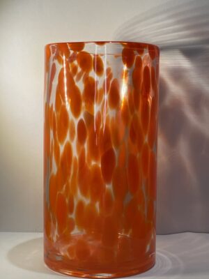 Vase en verre léopard rouge – Tube