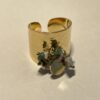 Bague dorée avec breloques en pierres naturelles - Albia – Image 7