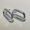 Boucles d'oreilles plaquées argent - Ovales
