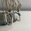 Boucles d'oreilles plaquées argent - Ovales – Image 2