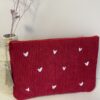 pochette velours rouge