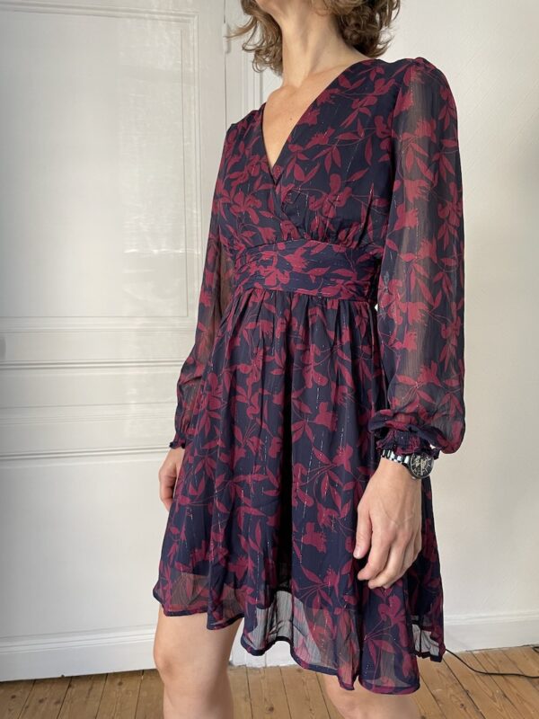 robe courte bleue