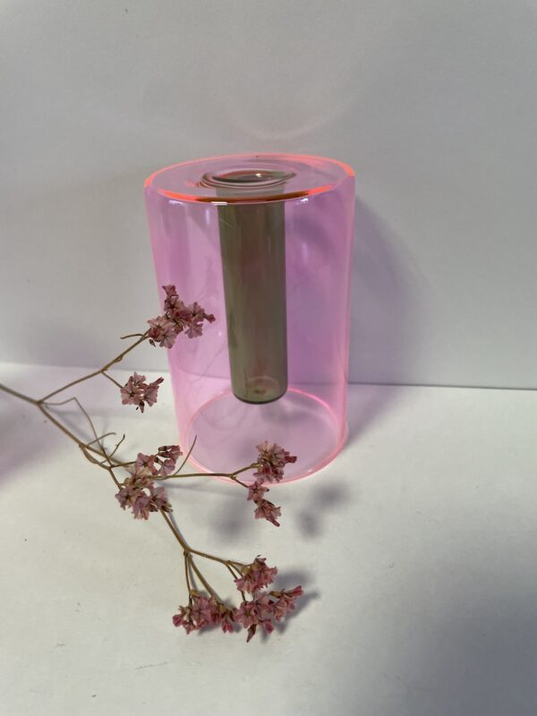 vase reversible vert et rose