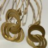 boucles d'oreilles entrelacements de cercles dorés