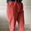 pantalon velours rouge