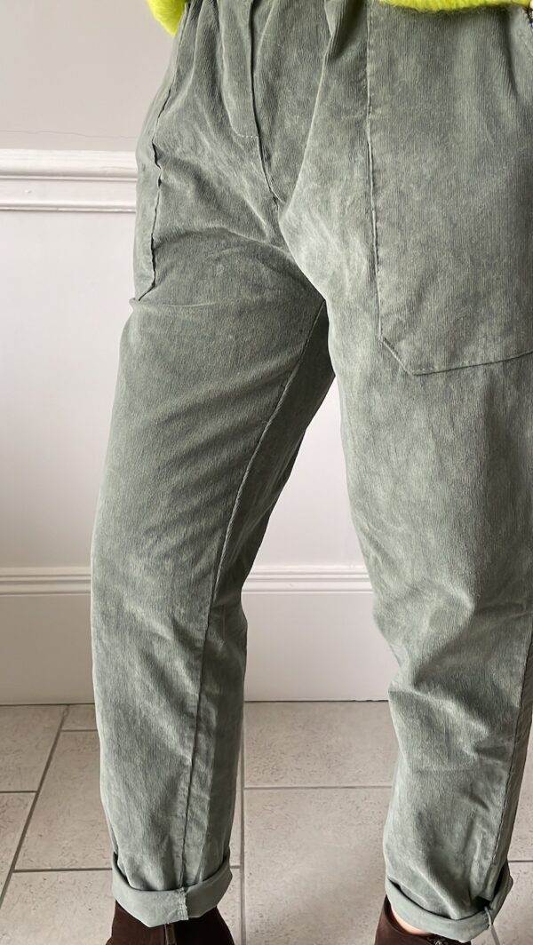 pantalon velours vert