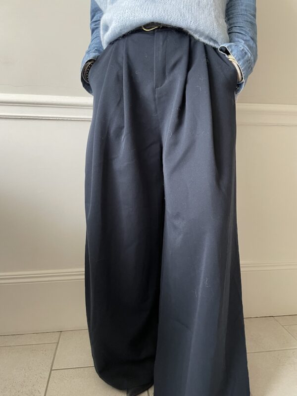 pantalon bleu large