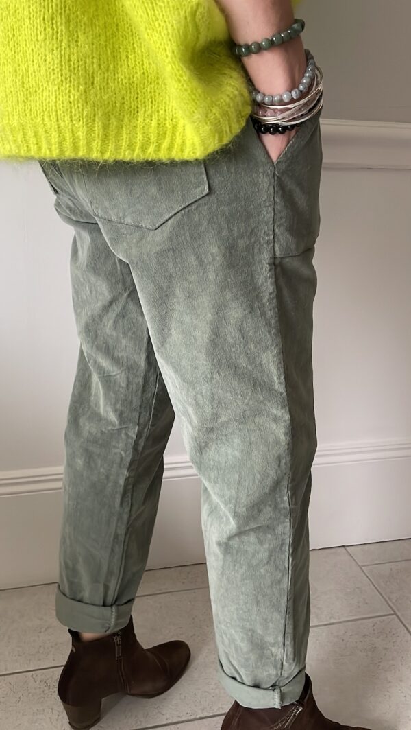 pantalon velours vert