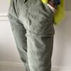 pantalon velours vert olive