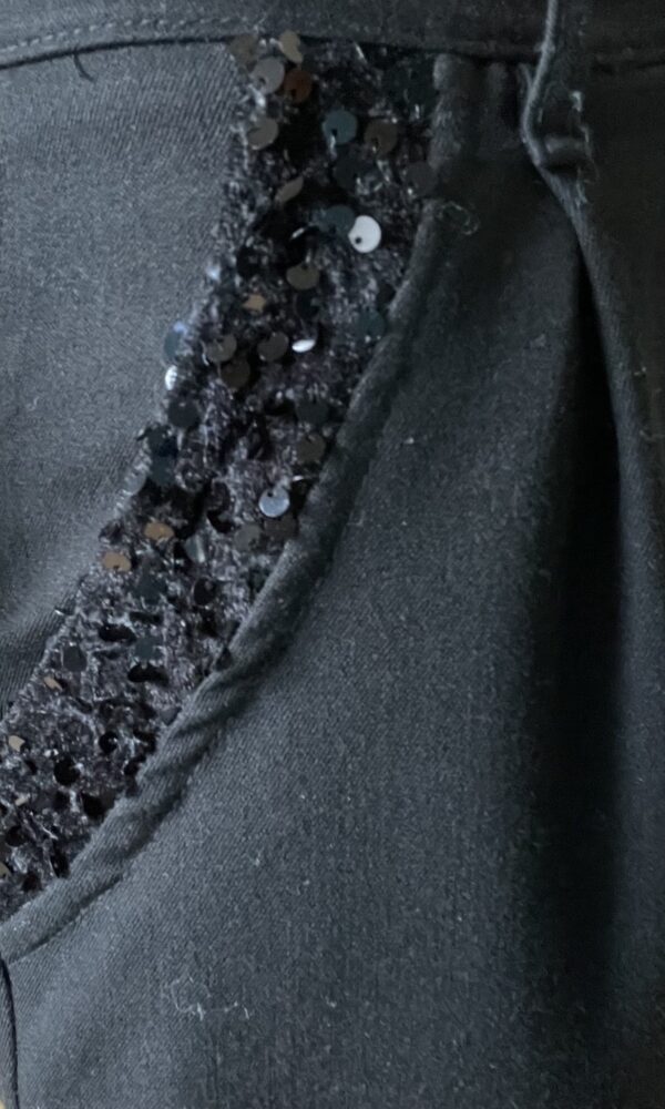 pantalon noir poches sequins
