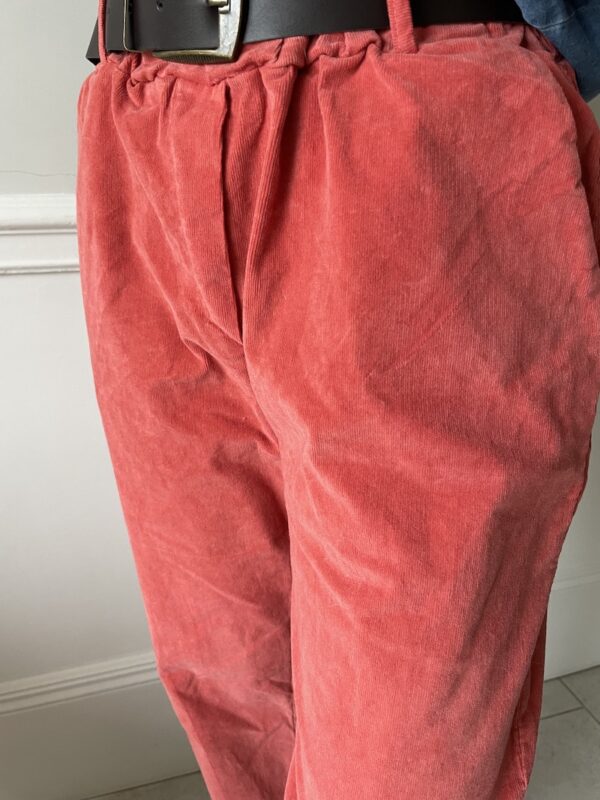 pantalon velours rouge