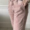 pantalon velours rose