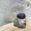bague réglable et 3 pierres naturelles