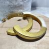 boucles d'oreilles créoles en corne de buffle