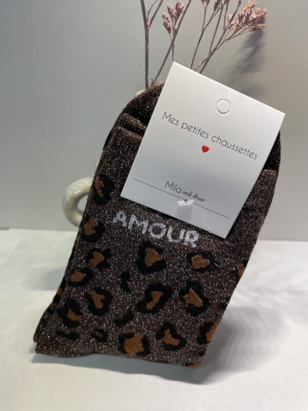 chaussettes choco leopard