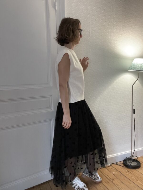 jupe tulle coeur noir