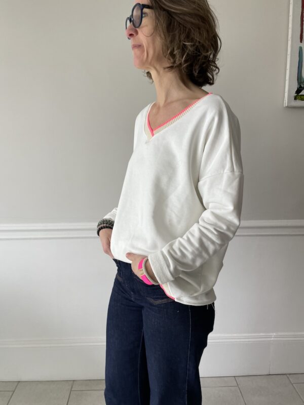 pull sweat en coton et fluo