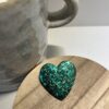 broche coeur vert