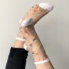 chaussettes confetti blanc