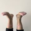 chaussette confettis rose