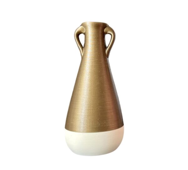 vase pop pot doré et crème