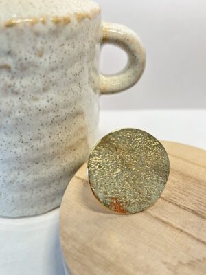Bague Médaille Plate Réglable – Acier Inoxydable