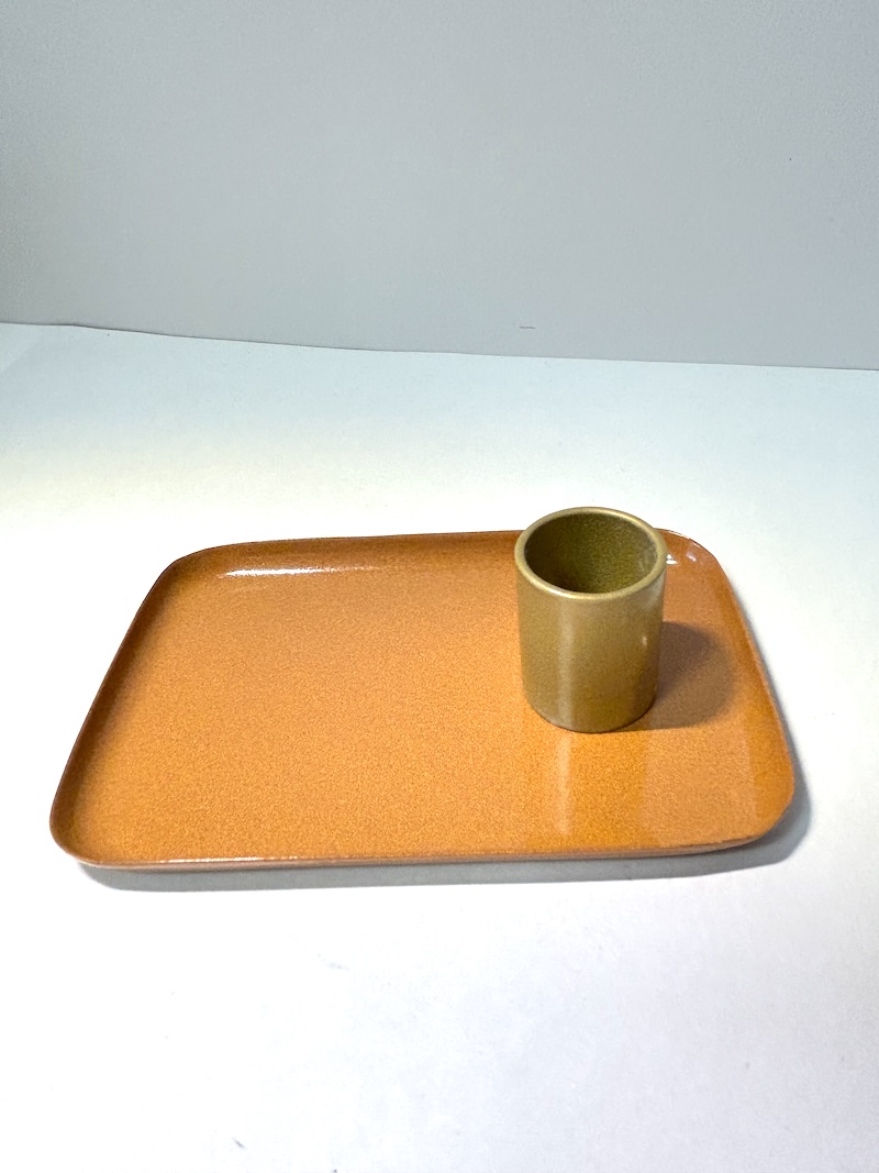 Bougeoir Rectangulaire Émaillé – Maison Lilo