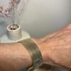 bracelet manchette doré trait