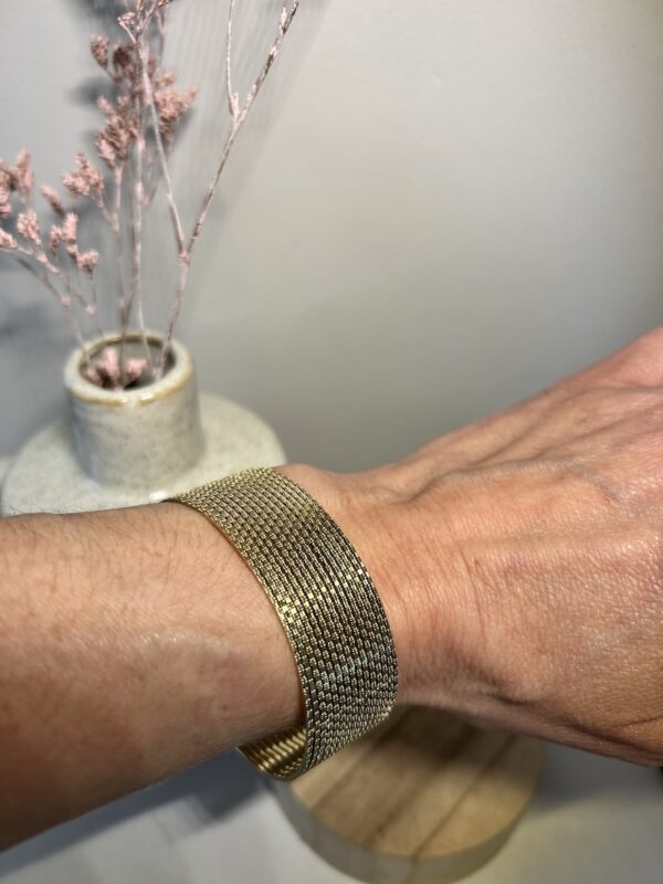 bracelet manchette doré trait