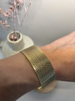 Bracelet Manchette Doré – Acier Inoxydable
