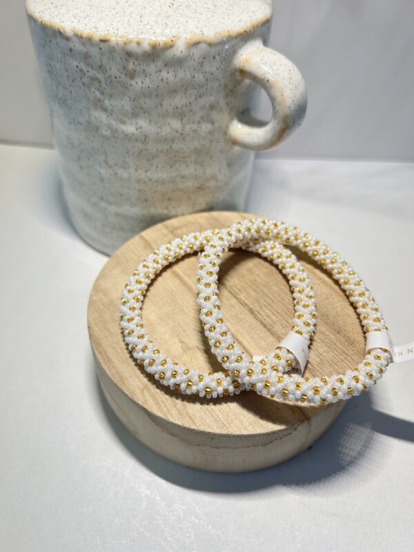 bracelet blanc nacré