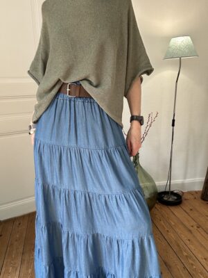 Jupe Longue en Jean Bohème – Lumine