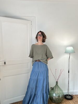 Jupe Longue en Jean Bohème – Lumine