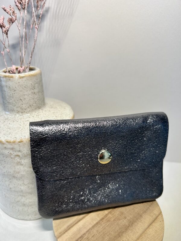 porte monnaie cuir anthracite