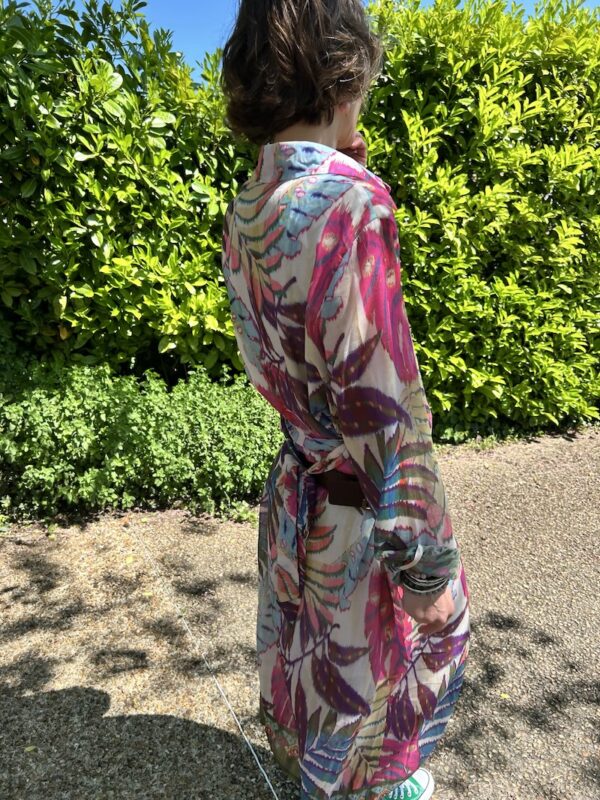 robe chemise ceinturée jungle