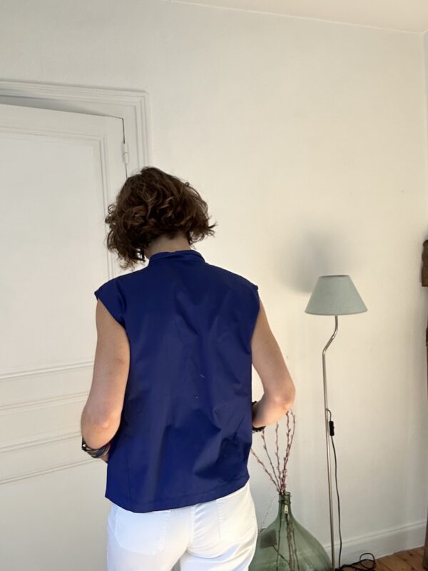 veste sans manches bleu bic Johanna paris