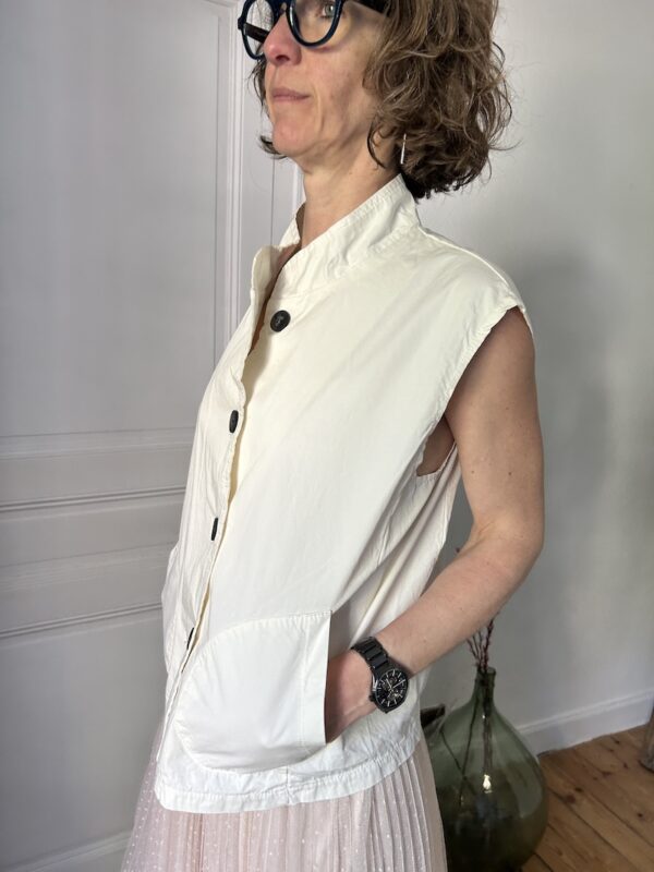 veste sans manches johanna. paris écru