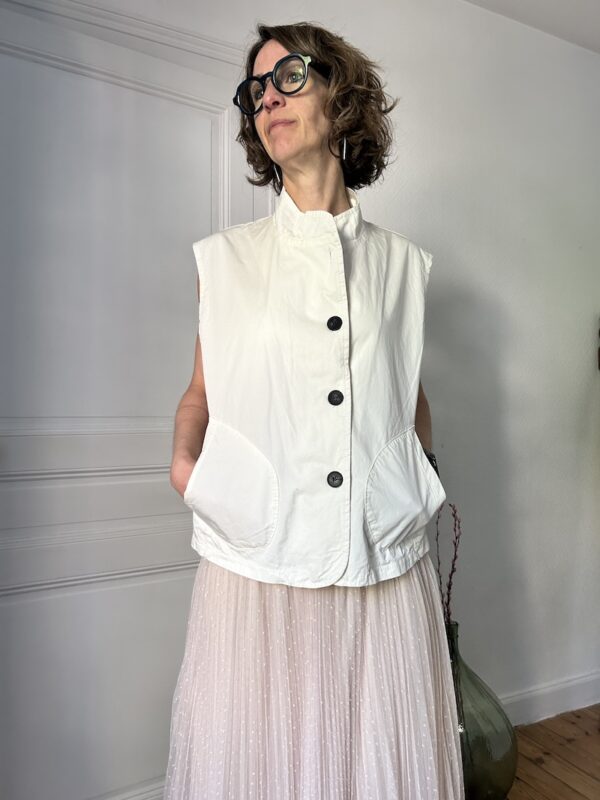 veste sans manches Johanna paris écru