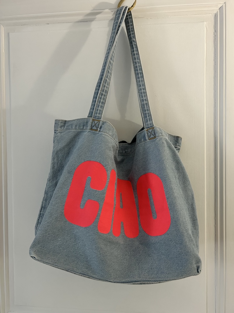 Tote Bag en Jean “CIAO” – Fluo & Fonctionnel