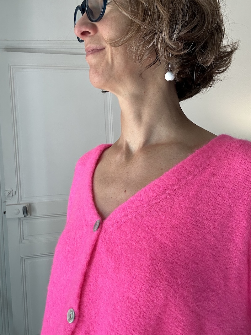 gilet sans manches rose