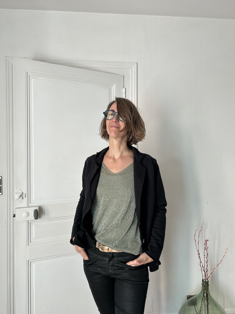 Veste Cintrée en Coton Upcyclé – Love by MD