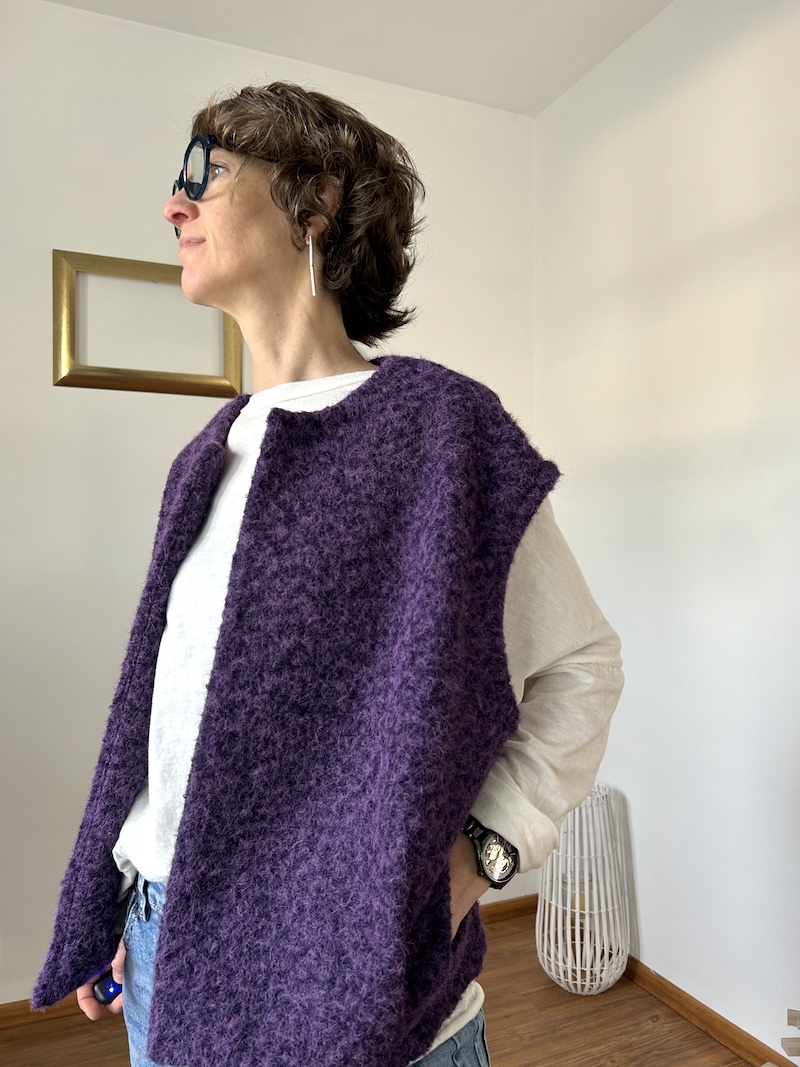 gilet sans manches violet