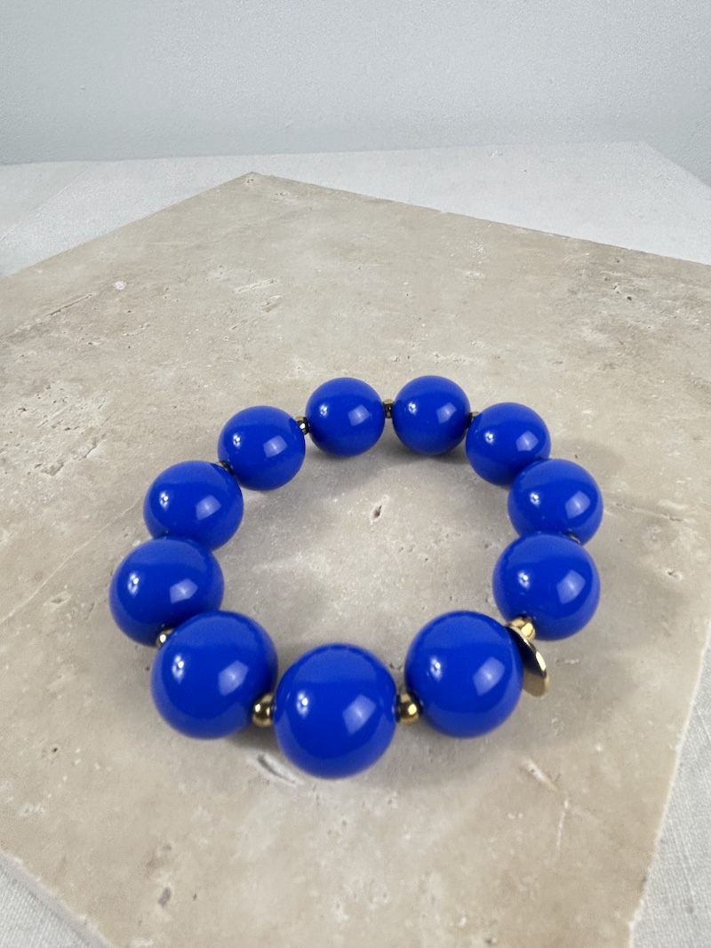 Bracelet chouchou élastique en grosses perles colorées – Fabriqué en France