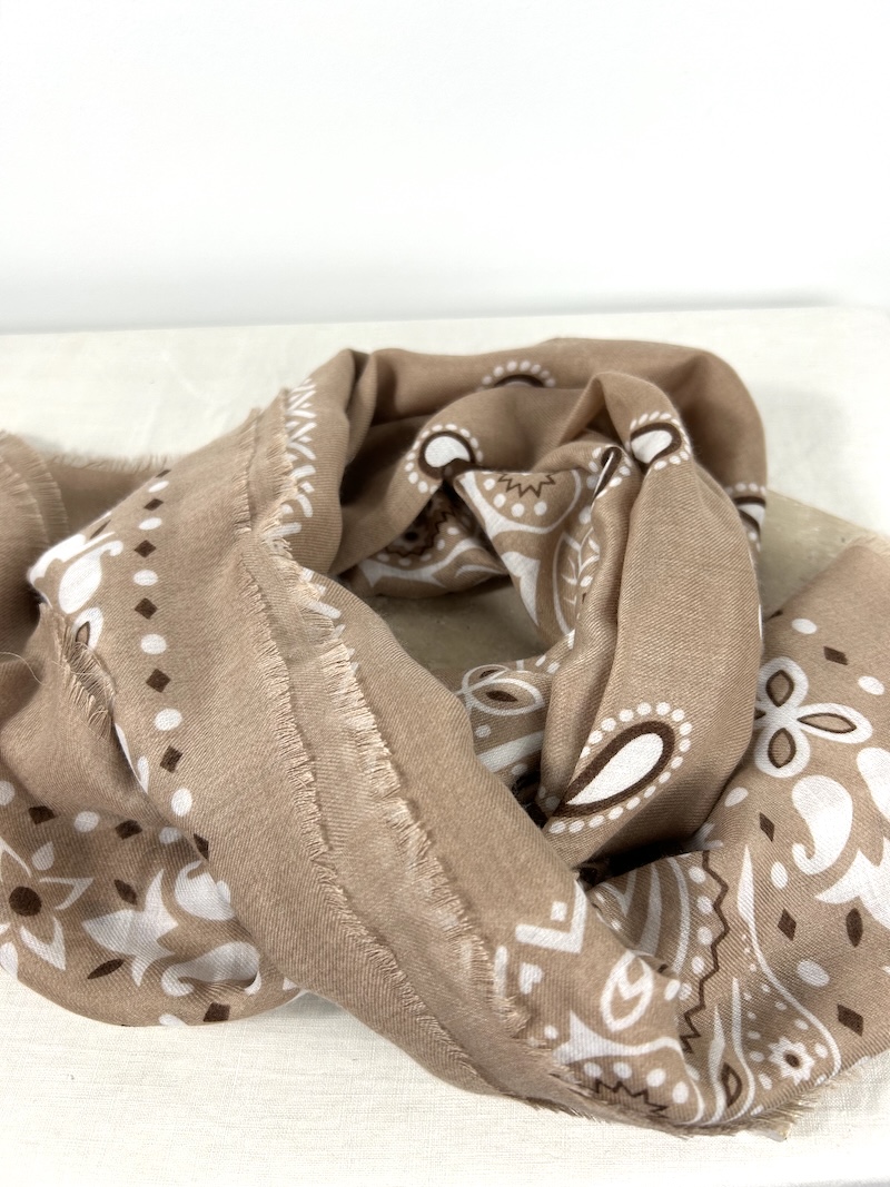 foulard bandana taupe
