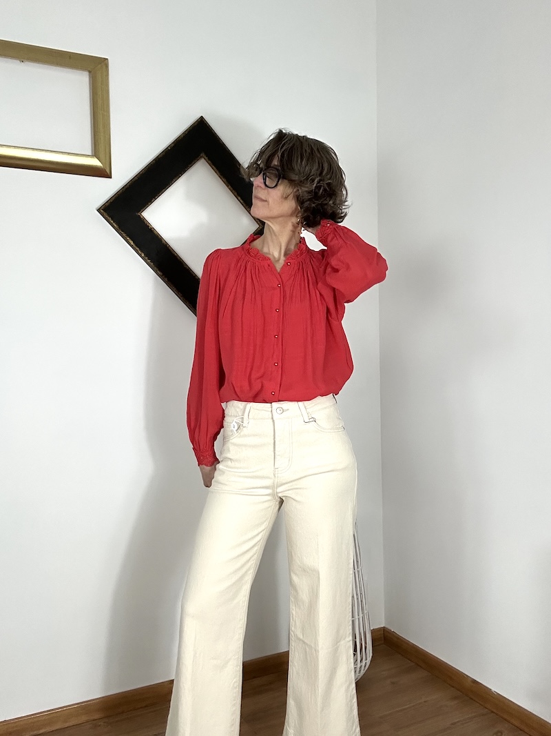 Jean beige 7/8 femme – Oraije – Coupe moderne – Tailles 34 à 42