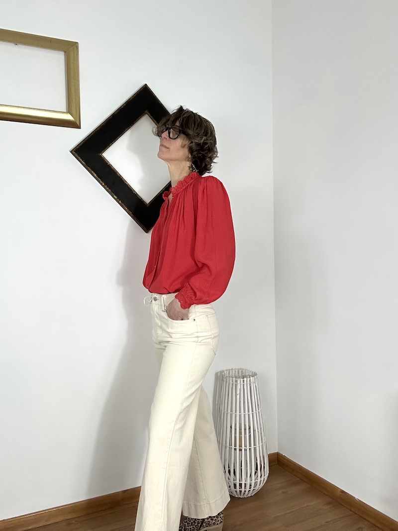 Jean beige 7/8 femme – Oraije – Coupe moderne – Tailles 34 à 42