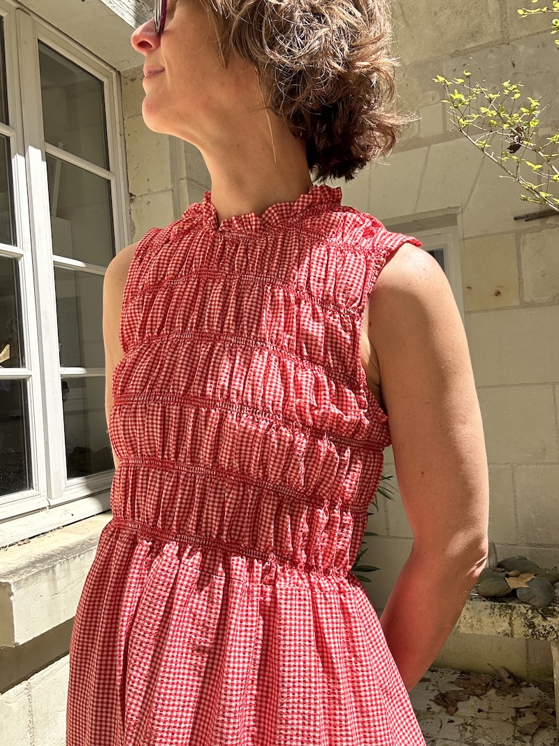 robe rouge, vichy